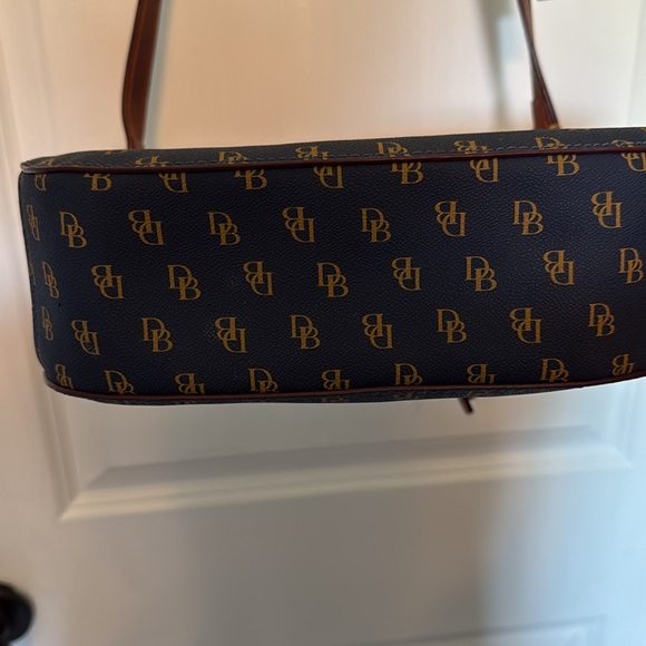 Dooney & Bourke Blue and Gold Logo Bag - Picture 4 of 5